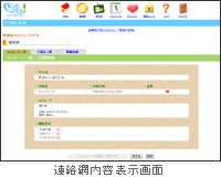 連絡網内容表示画面